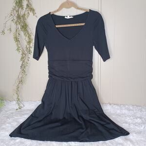 Synergy Organic Clothing Cotton Womens Dress Tshirt Black Dress Size M